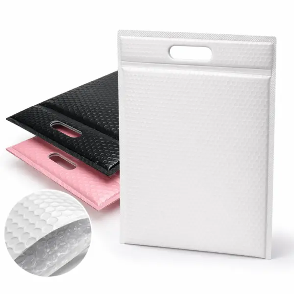 Custom Handle Bubble Mailers (Carry Handle Padded Shipping Bags)