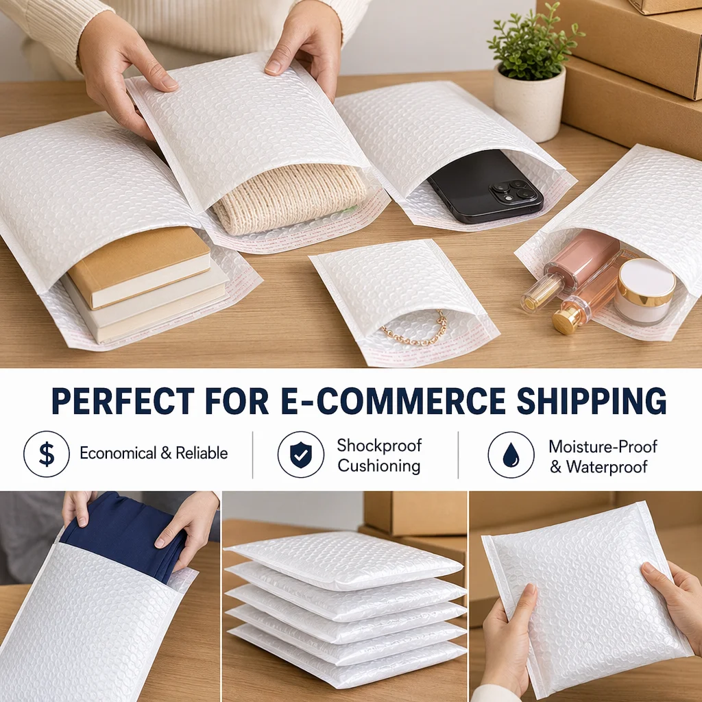 Custom Pearl Film Bubble Mailers (Economical Protective Shipping Bags) - Image 3