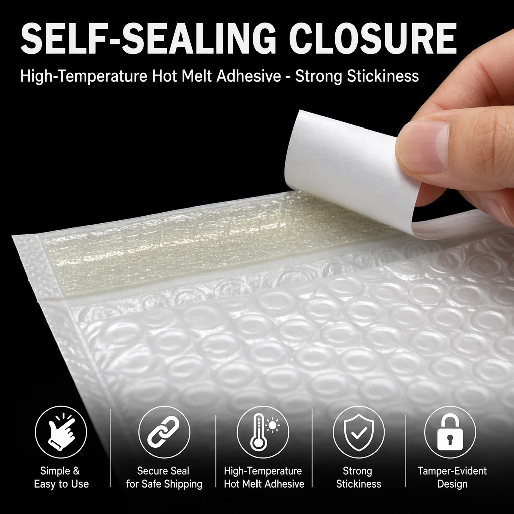 Custom Pearl Film Bubble Mailers (Economical Protective Shipping Bags) - Image 5