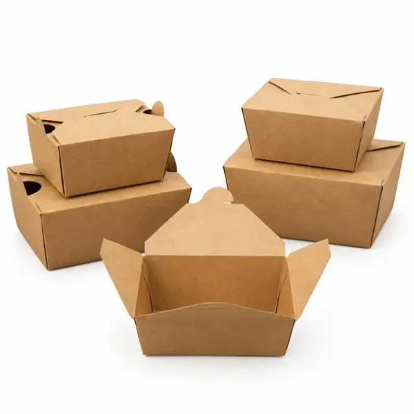 Kraft Paper Takeaway Food Boxes (Eco-Friendly Food Packaging)
